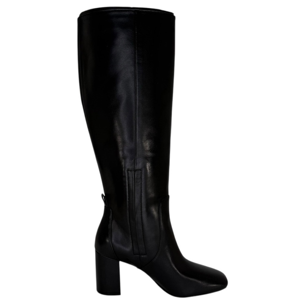 Cole Haan Chrystie Black Leather 75MM Knee High Heeled Womens Boots Size 7M - Picture 5 of 12